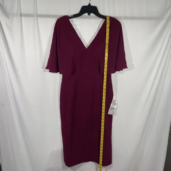 NEW Dress the Population [ M ] Louisa Butterfly Sleeve Dress Magenta -  www.sanvalentin.cl